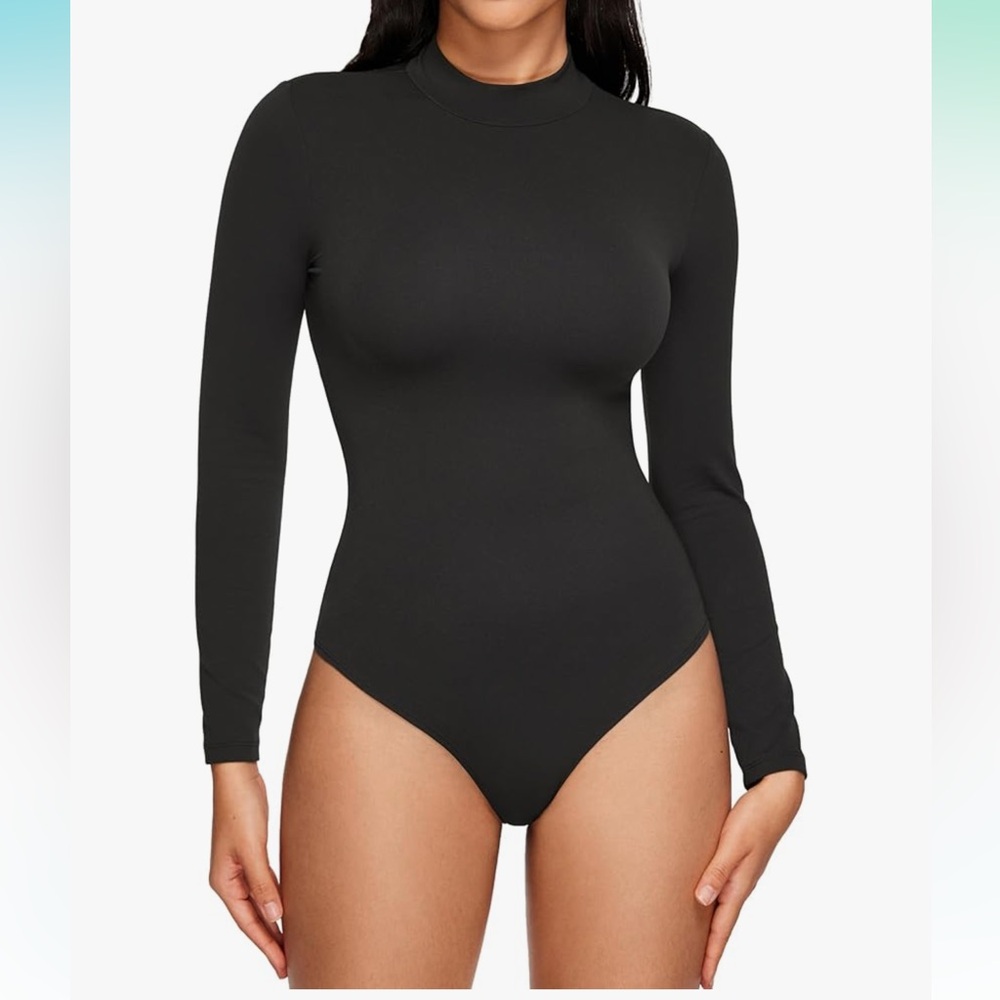 CRZ YOGA sz Small Butterluxe Long Sleeve Bodysuits Mock Turtleneck Stretchy NEW